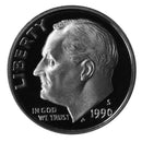 1990 S Roosevelt Dime Gem Deep Cameo Proof CN-Clad Roll (50 Coins)