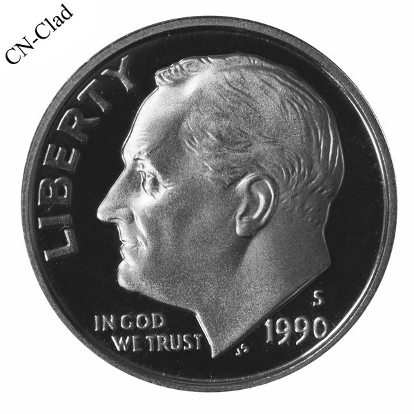 1990 S Roosevelt Dime Choice Cameo CN-Clad Proof