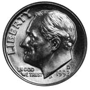 1992 -D Roosevelt Dime Roll BU Clad 50 US Coins