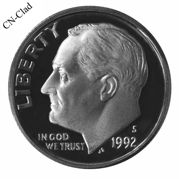 1992 S Roosevelt Dime Choice Cameo CN-Clad Proof