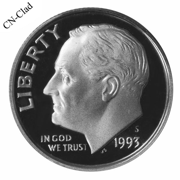 1993 S Roosevelt Dime Choice Cameo CN-Clad Proof