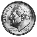 1998 -P Roosevelt Dime Roll BU Clad 50 US Coins