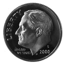 2000 S Roosevelt Dime Gem Cameo 90% Silver Proof