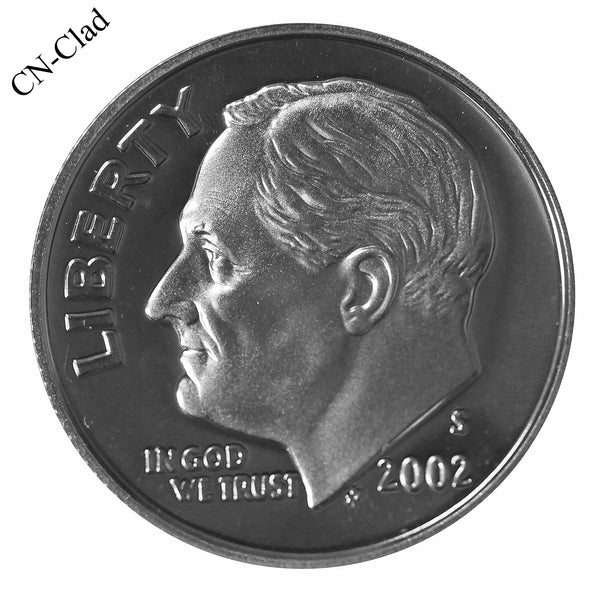 2002 S Roosevelt Dime Choice Cameo CN-Clad Proof
