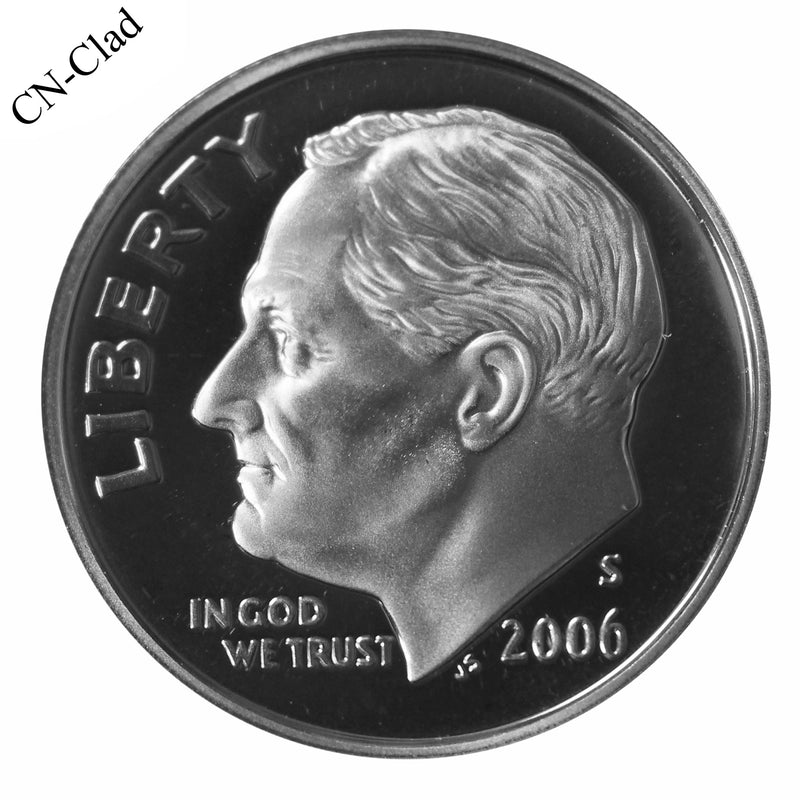 2006 S Roosevelt Dime Choice Cameo CN-Clad Proof