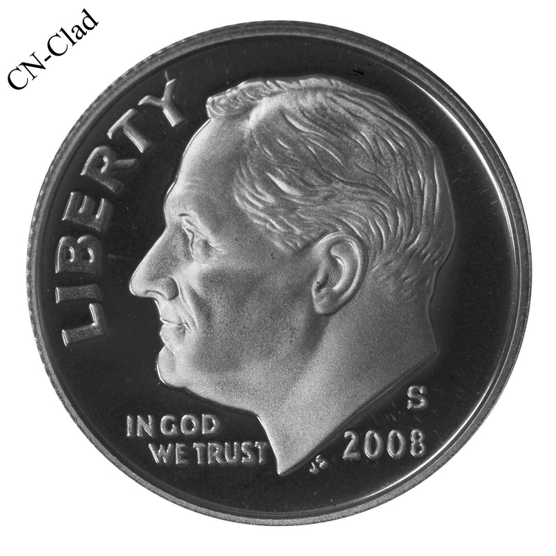 2008 S Roosevelt Dime Choice Cameo CN-Clad Proof