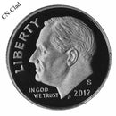 2012 S Roosevelt Dime Choice Cameo CN-Clad Proof