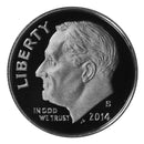 2014 S Roosevelt Dime Gem Deep Cameo Proof CN-Clad Roll (50 Coins)