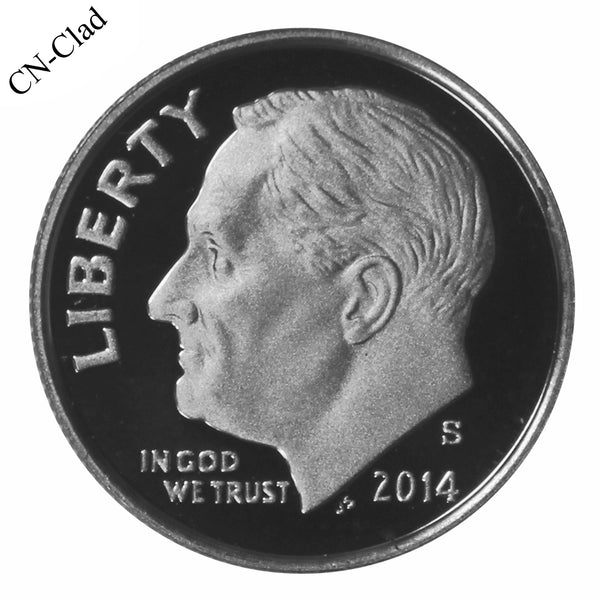 2014 S Roosevelt Dime Choice Cameo CN-Clad Proof