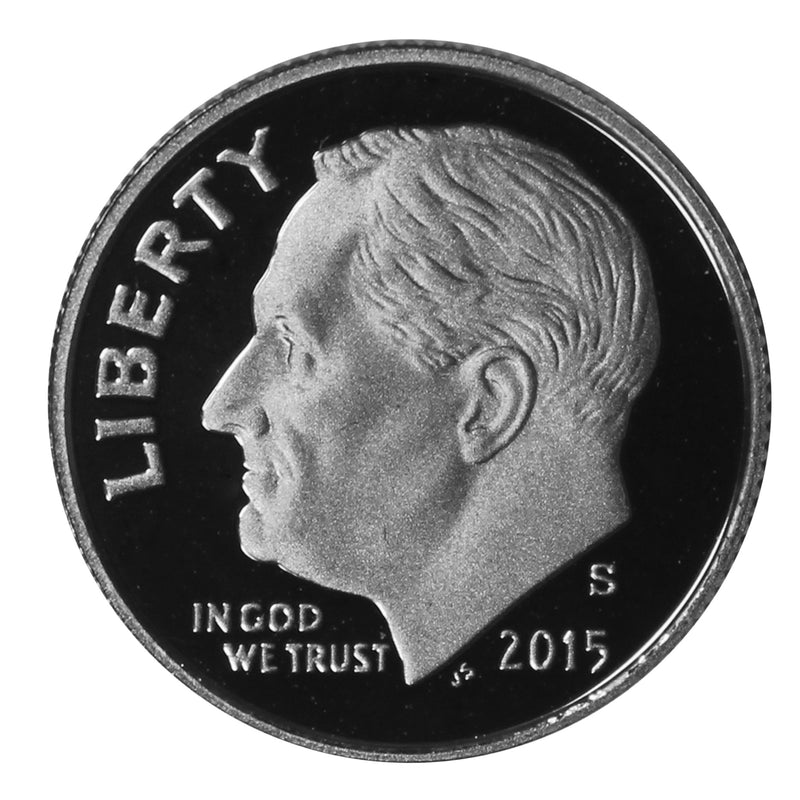 2015 S Roosevelt Dime Gem Cameo 90% Silver Proof