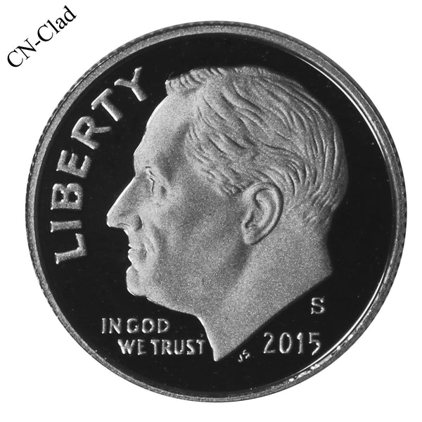 2015 S Roosevelt Dime Choice Cameo CN-Clad Proof