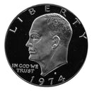 1974 S Eisenhower Dollar Gem Deep Cameo Proof Roll CN-Clad (20 Coins)