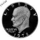 1978 S Eisenhower Dollar Gem Proof CN-Clad Coin