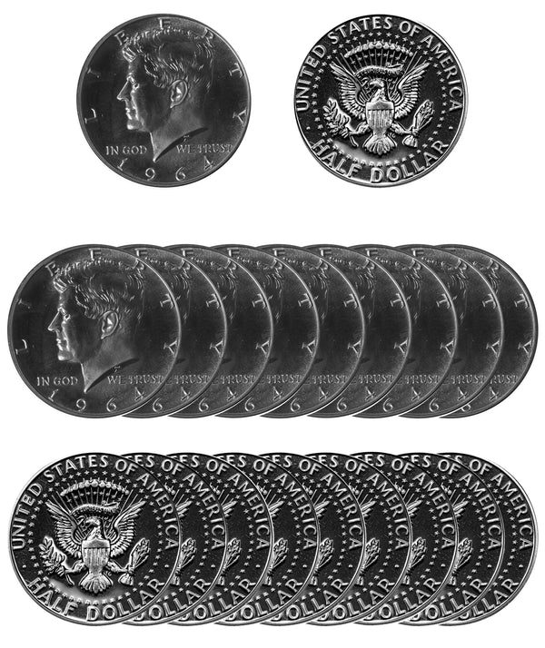 1964 Kennedy Half Dollar Gem Proof Roll 90% Silver (20 Coins)