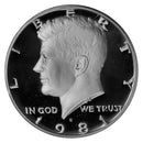 1981 S Kennedy Half Dollar Choice Cameo Proof type 2 (Flat S) CN-Clad