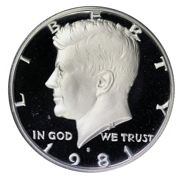 1981 S Kennedy Half Dollar CN-Clad Proof Type 1 Filled S