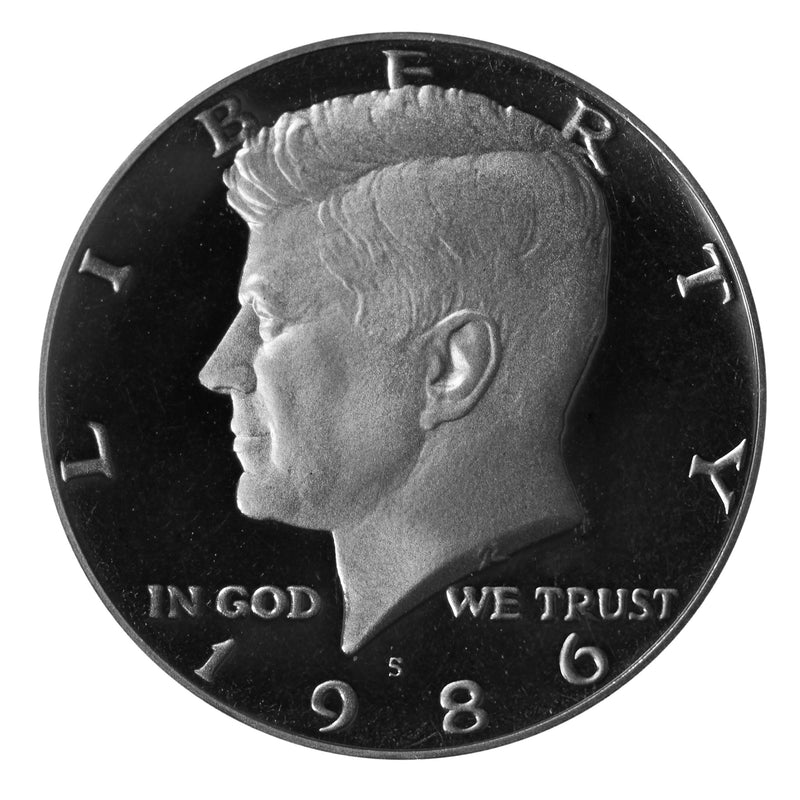 1986 S Kennedy Half Dollar Gem Proof Roll CN-Clad (20 Coins)