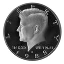 1988 S Kennedy Half Dollar Gem Proof Roll CN-Clad (20 Coins)