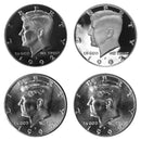 1992 P D S S Kennedy Half Dollar Year set Silver & Clad Proof & BU US 4 Coin lot