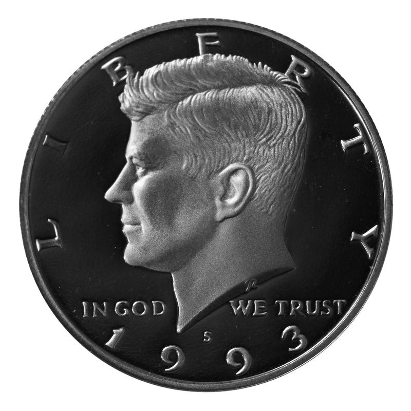 1993 S Kennedy Half Dollar Gem Proof Roll CN-Clad (20 Coins)