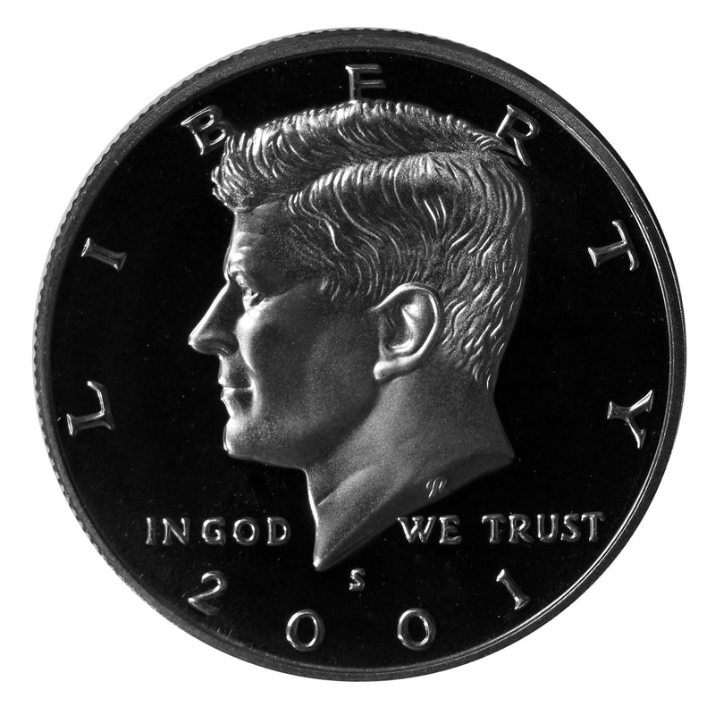 2001 S Kennedy Half Dollar Gem Proof Roll CN-Clad (20 Coins)
