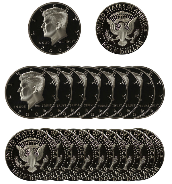 2004 Kennedy Half Dollar Gem Cameo Proof 90% Silver Roll (20 Coins)