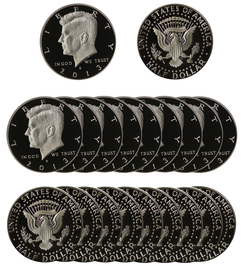 2013 S Kennedy Half Dollar Gem Proof Roll CN-Clad (20 Coins)
