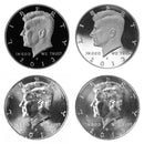 2013 P D S S Kennedy Half Dollar Year set Silver & Clad Proof & BU US 4 Coin lot