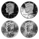 2014 P D S S Kennedy Half Dollar Year set Silver & Clad Proof & BU US 4 Coin lot