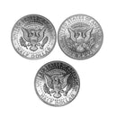 1965-1967 SMS Kennedy Half Dollar Run 40% Silver 3 Coins