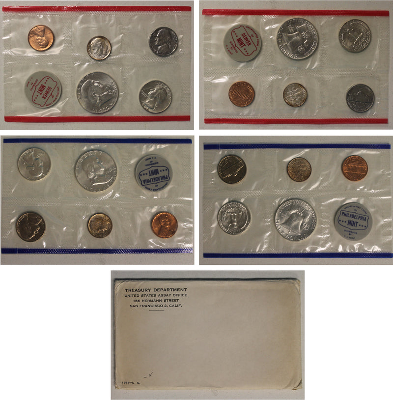 1962 PD US Mint set 10 Pack (OGP) 100 coins