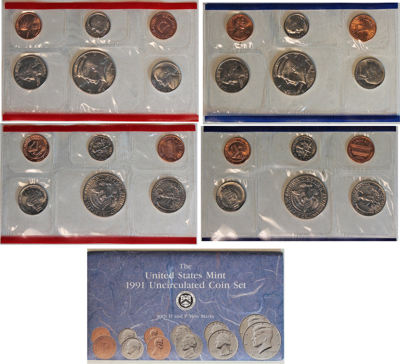 1991 PD US Mint Set (OGP) 10 coins