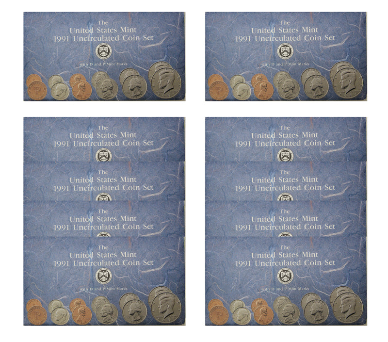 1991 PD US Mint set 10 Pack (OGP) 100 coins