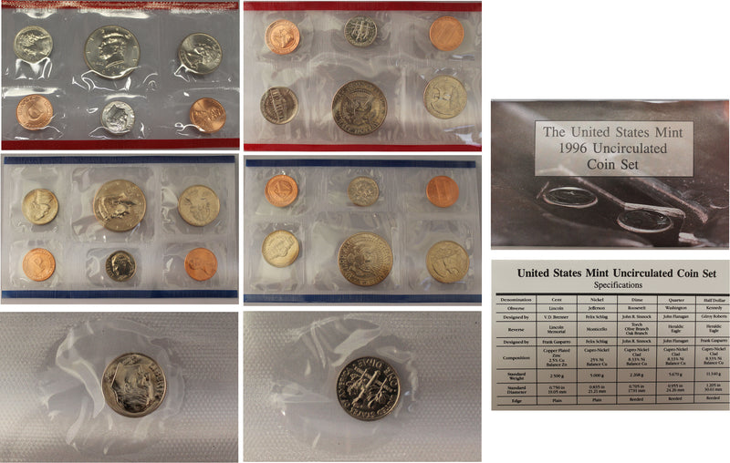 1996 PD US Mint Set (OGP) 11 coins