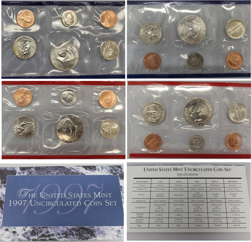 1997 PD US Mint Set (OGP) 10 coins