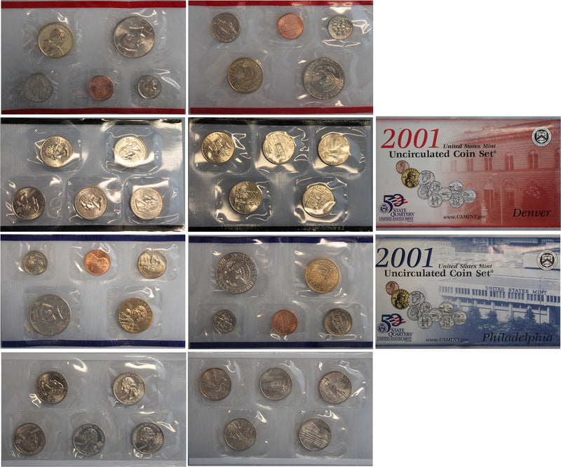 2001 PD US Mint set 10 Pack (OGP) 200 coins