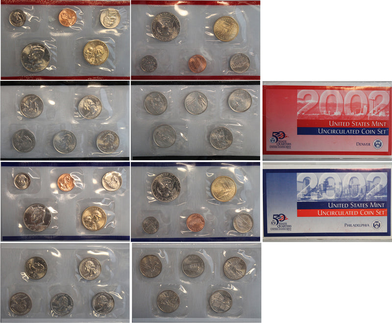2002 PD US Mint set 10 Pack (OGP) 200 coins