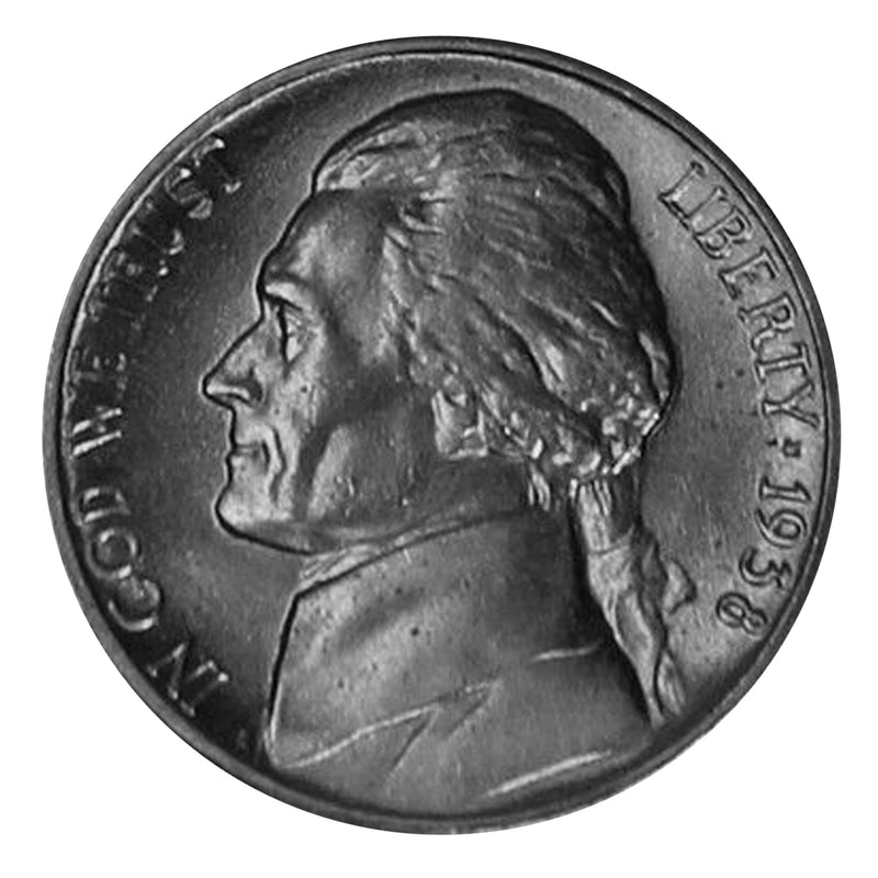 1938 P Jefferson Nickel Choice/Gem BU Roll (40 Coins)