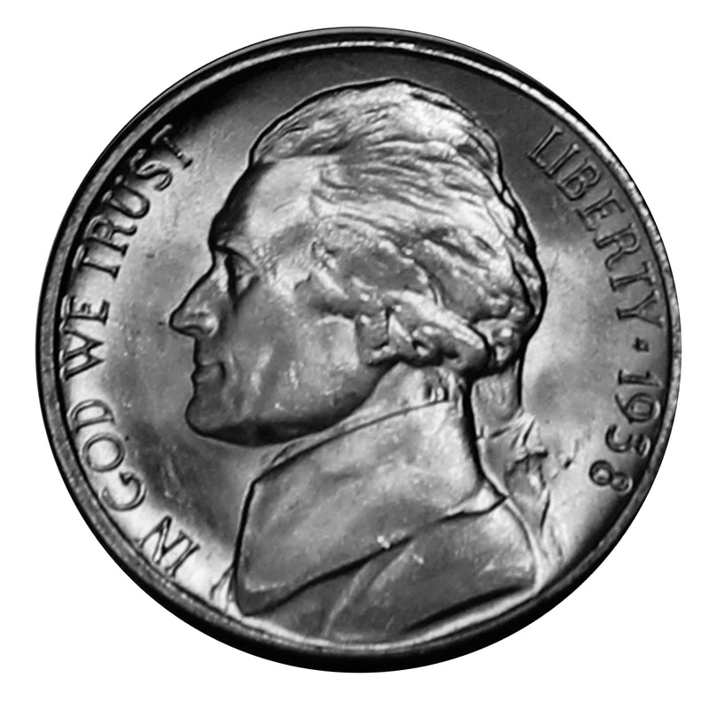 1938 -S Jefferson Nickel - Choice/Gem BU US Coin