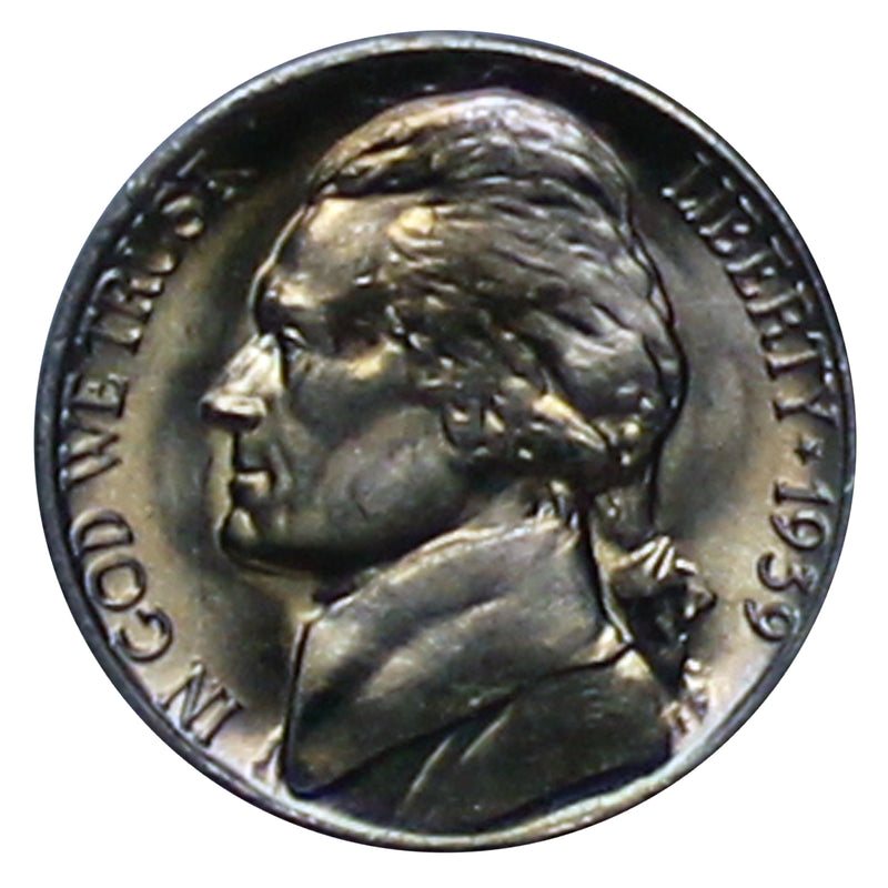 1939 -D Jefferson Nickel (wavy steps V1) - Choice/Gem BU US Coin