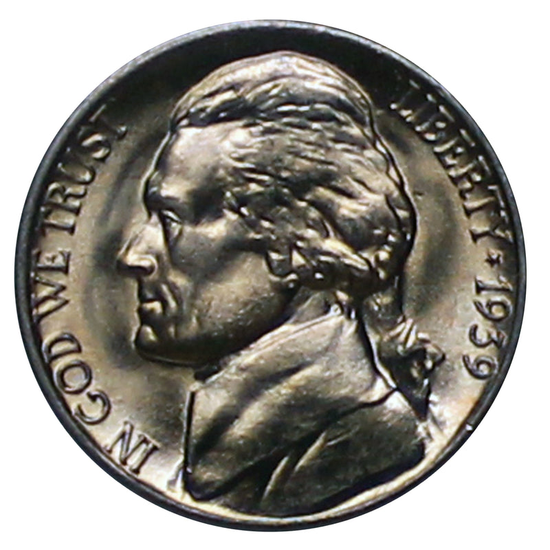 1939 -S Jefferson Nickel (wavy steps V1) - Choice/Gem BU US Coin
