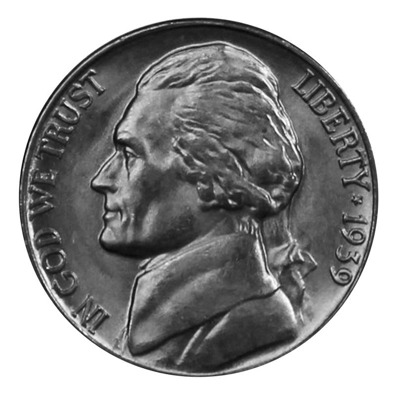 1939 P Jefferson Nickel Choice/Gem BU Roll (40 Coins)