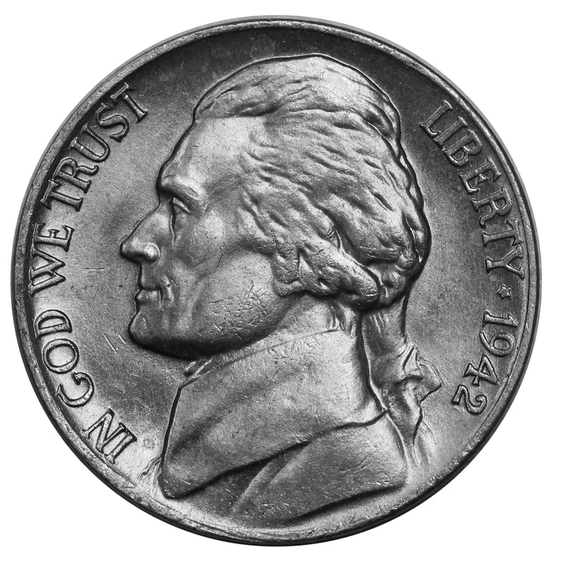 1942-P Full Step FS Gem BU Jefferson Nickel
