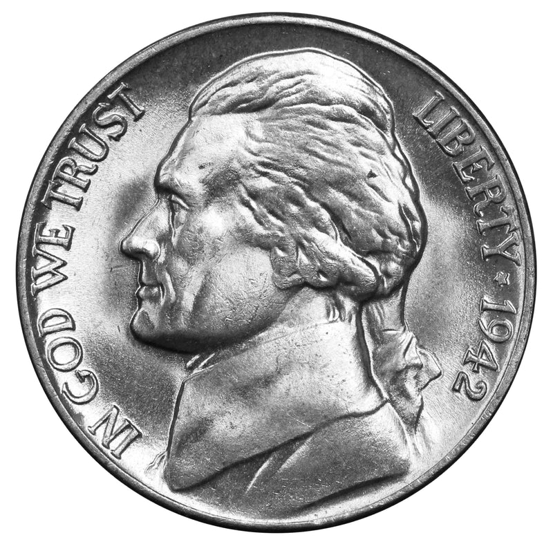 1942-S Silver Full Step FS Gem BU Jefferson Nickel