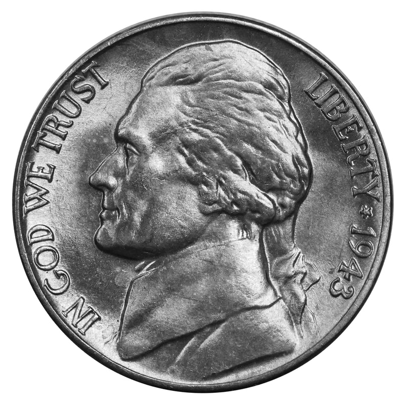 1943-D Silver Full Step FS Gem BU Jefferson Nickel