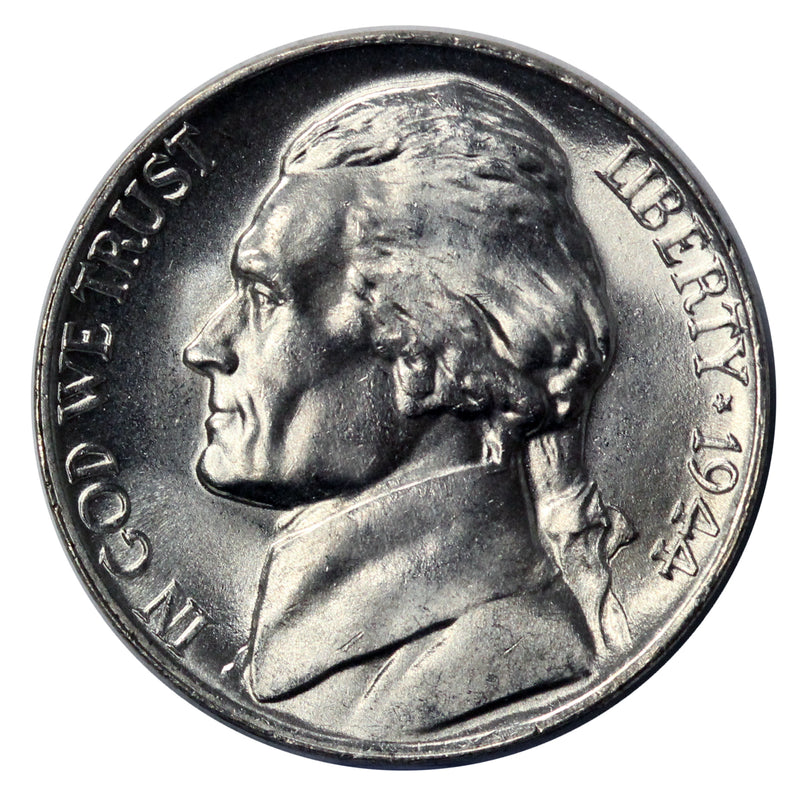 1944-D Silver Full Step FS Gem BU Jefferson Nickel