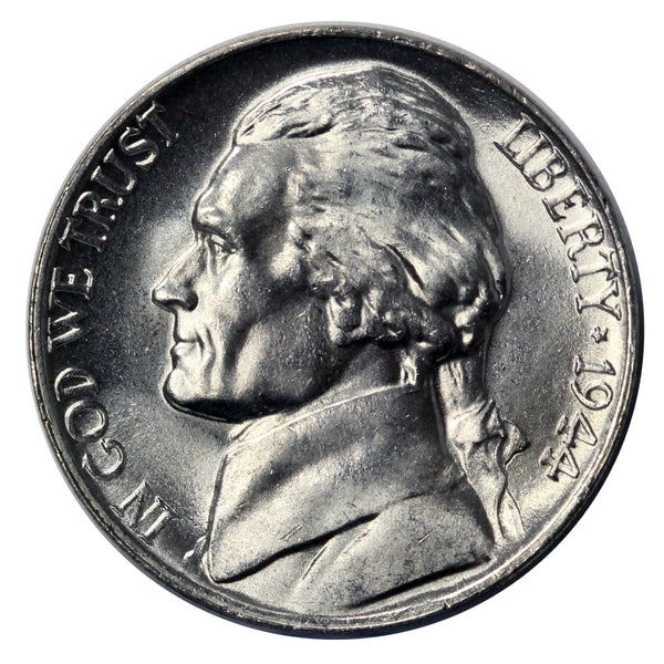 1944 -D Silver War Jefferson Nickel - Choice/Gem BU US Coin