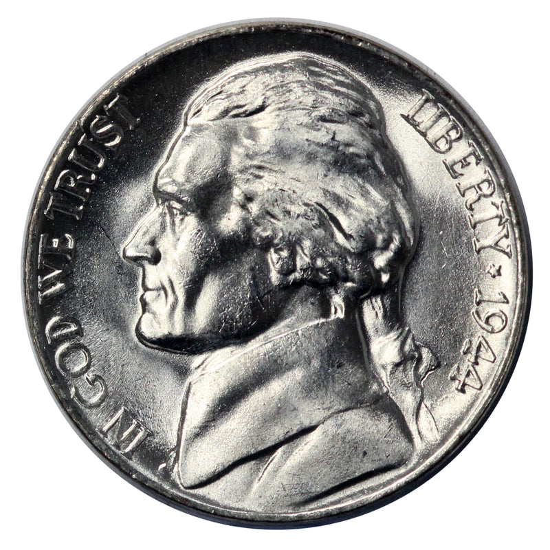 1944-S Silver Full Step FS Gem BU Jefferson Nickel