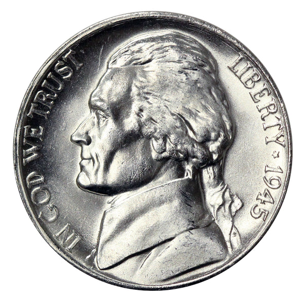 1945 -S Silver War Jefferson Nickel - Choice/Gem BU US Coin