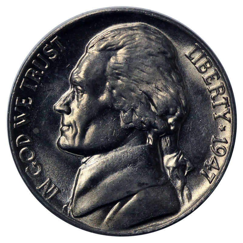 1947-P Full Step FS Gem BU Jefferson Nickel